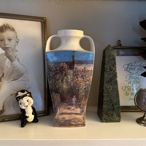 Goebel Artis Orbis Germany Double Handle Vase - Monet’s Le jardin d’artiste